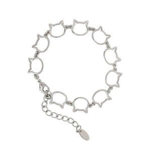 Cat Jewelry- silver cat bracelet