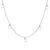 A sterling silver cat charm necklace with multiple charms in a chain link, displayed against a white background.