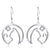Sterling Silver Cat Wire Earrings | Cat Earrings