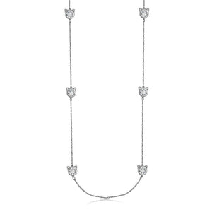 Crystal Cat Necklace-Clear 