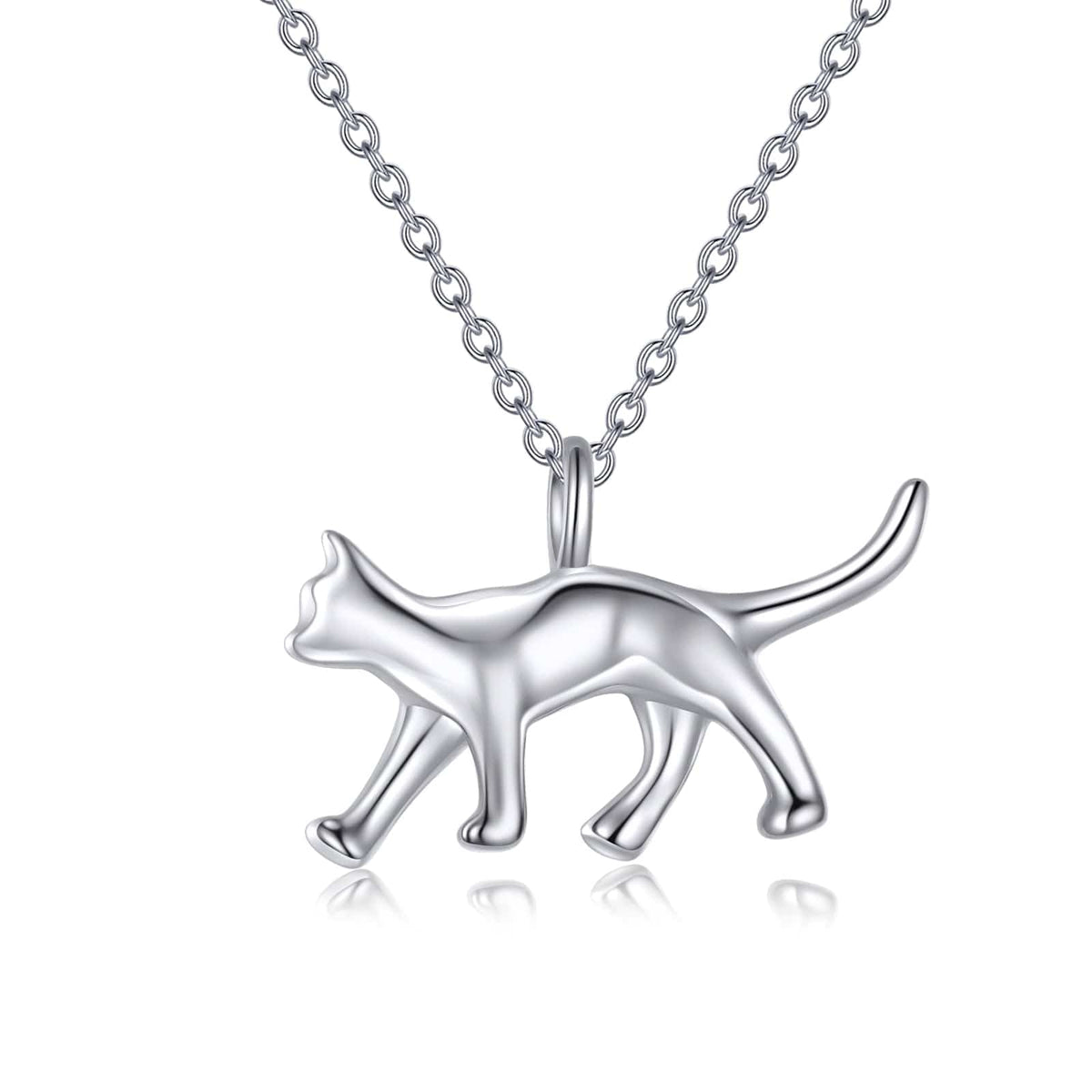 Sterling Silver Cat Necklace