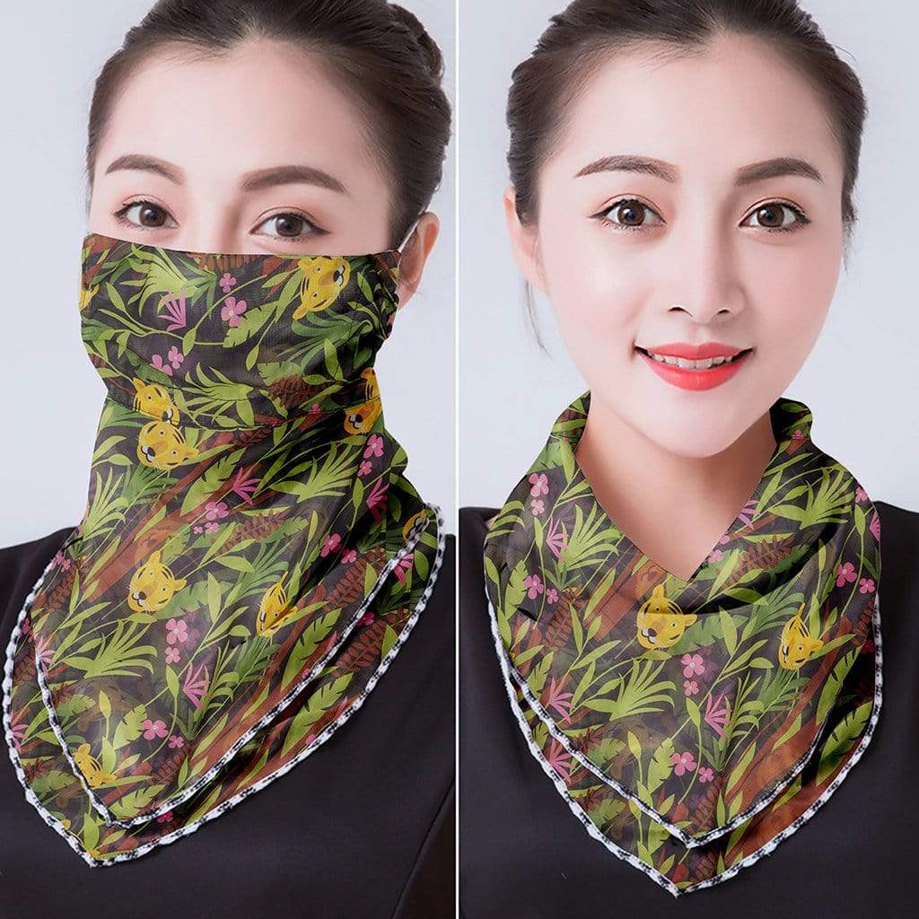 2 in 1 tiger print scarf
