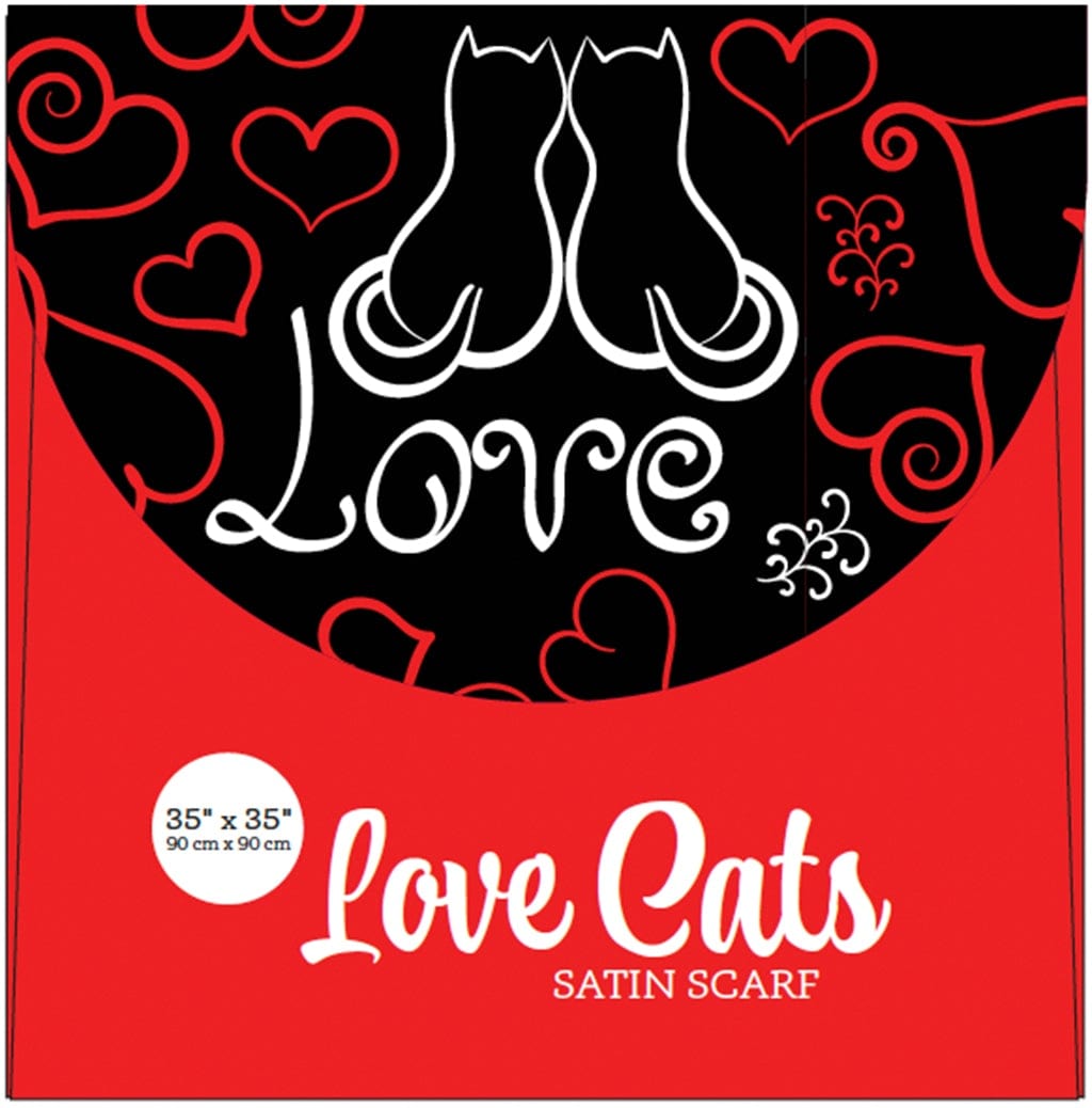 Love Cats Satin Cat Scarf