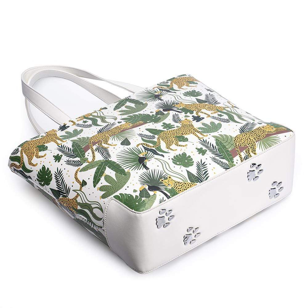 Cheetah Tote with Cat Paw Protective Feet_Triple T Studios