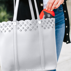 Silver Paw Lace Market Cat Tote