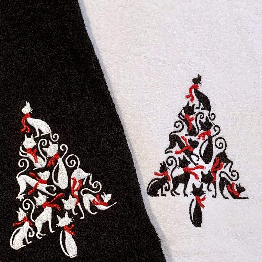 The Holiday Aisle Holiday Wishes Wishing Tree Hand Towel, Black